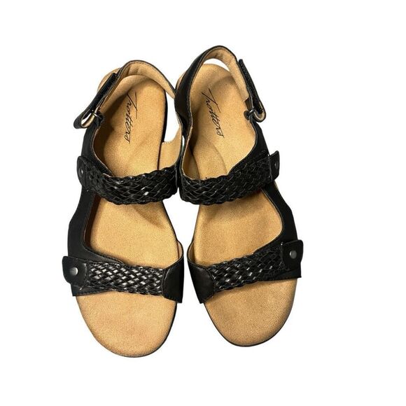 Trotters Teresa‎ Black Leather Strap Slingback Sandals Size 9 Narrow - Picture 3 of 8